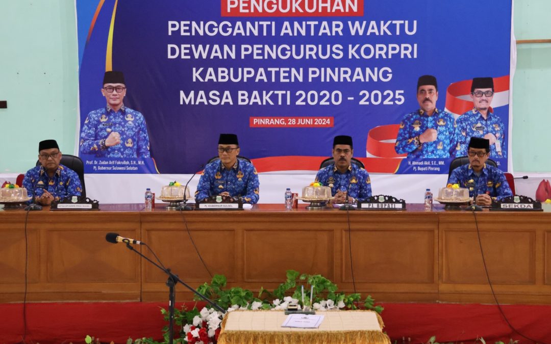 Pengukuhan Pengganti Antar Waktu Dewan Pengurus KORPRI Kabupaten Pinrang